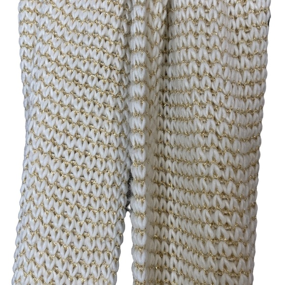 Merona festive white and‎ gold chain knit infinity scarf. - Picture 4 of 6